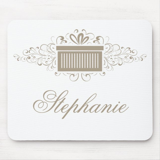 Tapis De Souris Vacances Fils Présents Mousepad, Latte (Devant)