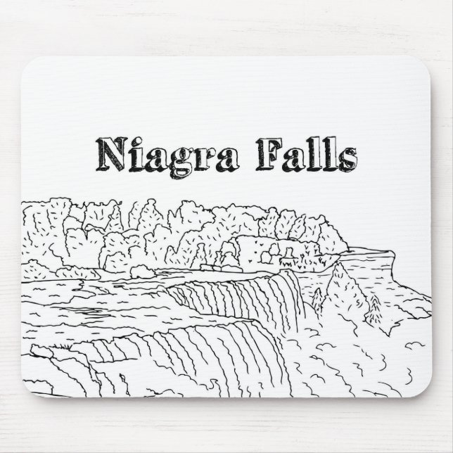Tapis De Souris Vacances Niagara Falls Dessin Vacances Art Travel (Devant)