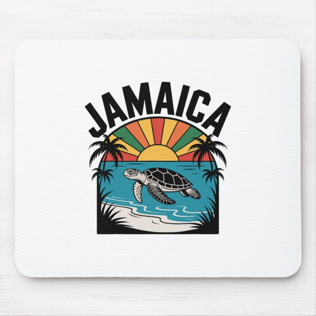 Tapis De Souris Vacances Reggae Vintage Jamaïque  (Devant)