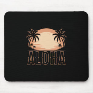 Tapis De Souris Vacances Rétro Aloha Hawaï Femmes Hommes Enfants