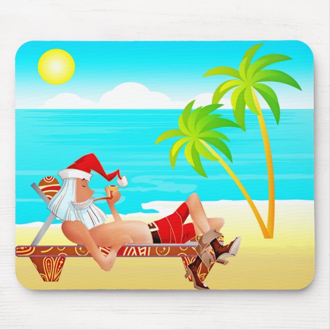 Tapis De Souris vacances santa claus (Devant)