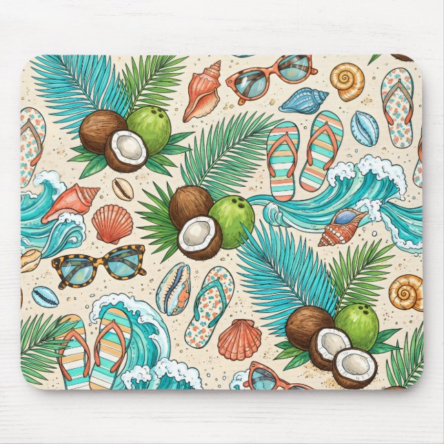 Tapis De Souris Vacances tropicales. (Devant)
