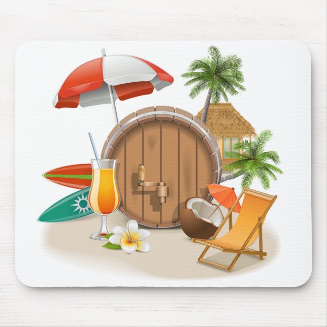 Tapis de souris Vacances tropicales (Devant)