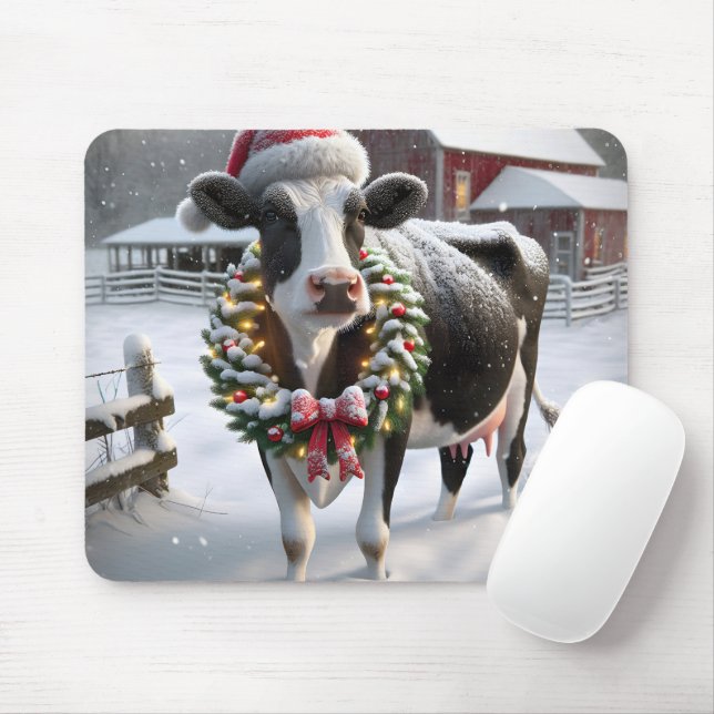 Tapis De Souris Vache avec fil de Vacances (Avec souris)