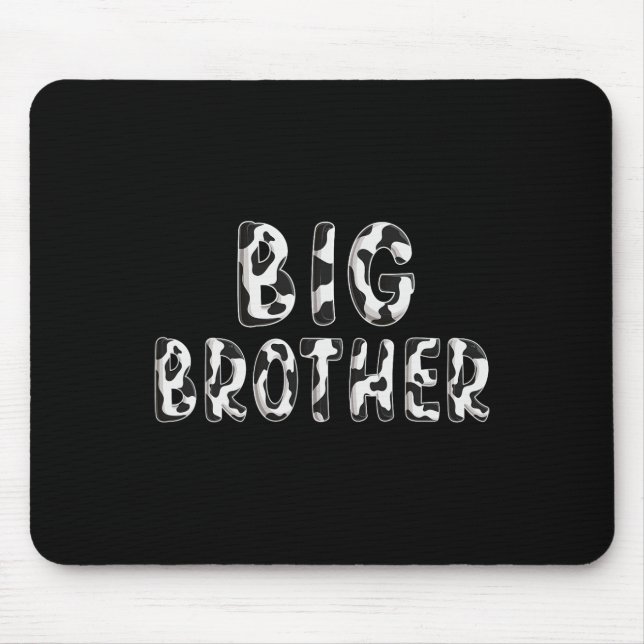 Tapis De Souris Vache Big Brother Famille Anniversaire Pères corre (Devant)