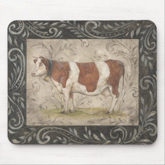 Tapis De Souris Vache chic à pays par Kate McRostie
