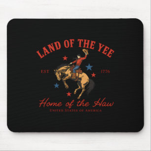 Tapis De Souris Vache de campagne Rodéo Patriotique Usa Terre occi