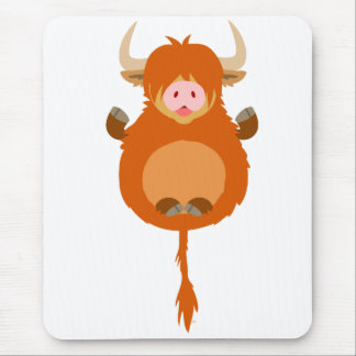 Tapis de souris vache des Highlands de dessin anim
