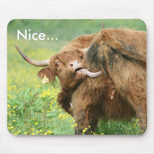 Tapis De Souris Vache drôle d'Aberdeen Angus Mousepad/tapis de (Devant)