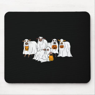 Tapis De Souris Vache drôle Fantôme Halloween Fermier Farce ou Fri