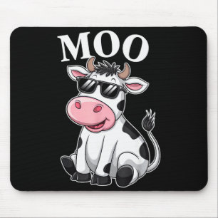 Tapis De Souris Vache Meuglante - Drôle Vache Fermière Pour Hommes