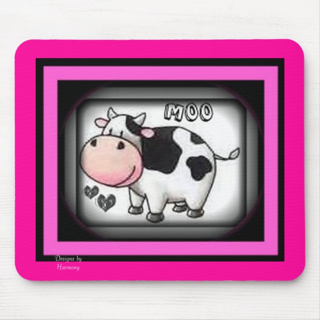 Tapis De Souris Vache Mousepad à MOO (Devant)