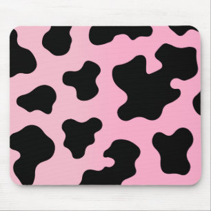 Tapis De Souris Vache rose et noire Imprimer Western Cowgirl Party