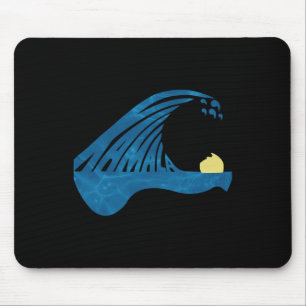 Tapis De Souris Vague De Chats Bleus Pour Kamala Drôle Trump Vague