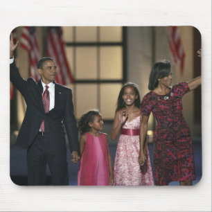 Tapis De Souris Vague de famille de Barak Obama à la nuit dernière