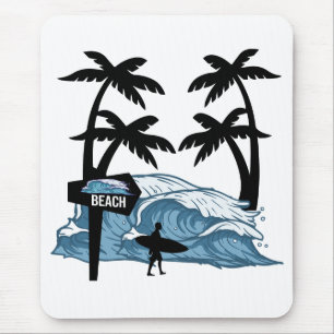 Tapis De Souris Vague de plage Funny
