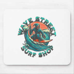 Tapis De Souris Vague de rue Graphique de crâne de surf de plage d