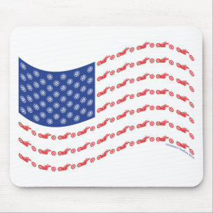 Tapis De Souris Vague-Drapeau-Chopper