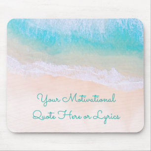 Tapis De Souris Vague, Sable, Citation Motivationnelle De Plage
