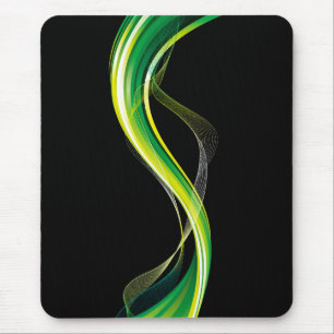 Tapis De Souris Vague Verticale Verte Résumé Design-34534