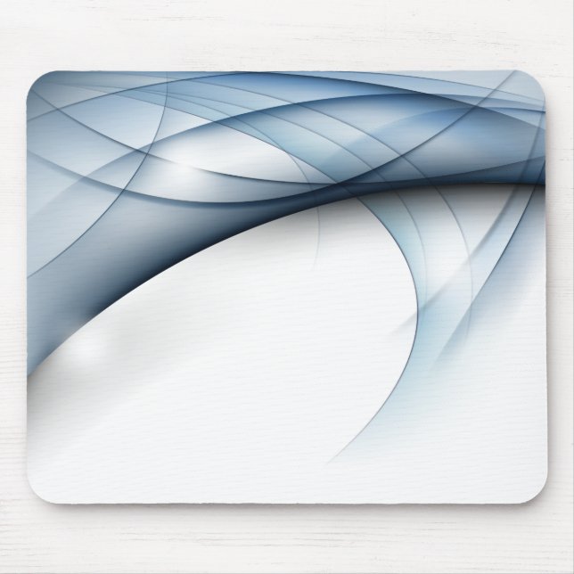 Tapis De Souris Vagues Bleu-Blanc Mousepad (Devant)