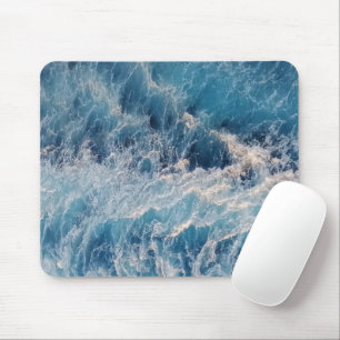 Tapis De Souris Vagues bleu océan