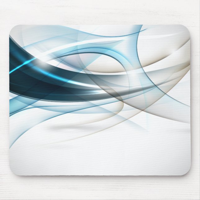 Tapis De Souris Vagues Bleu Tan Mousepad (Devant)