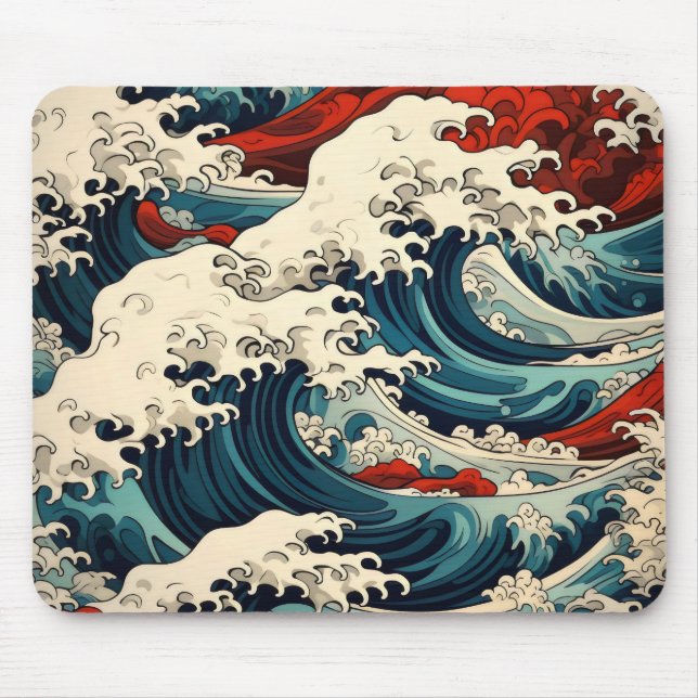 Tapis De Souris Vagues maritimes Ukiyo-e (Devant)