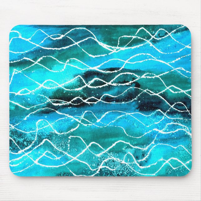 Tapis De Souris 'Vagues' Mousepad (Devant)