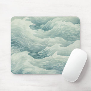 Tapis De Souris Vagues océaniques côtières Inspirées de l'écume de