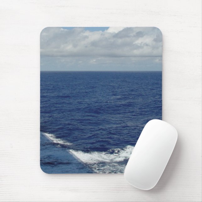 Tapis De Souris Vagues océaniques et nuages fluides Mousepad (Avec souris)