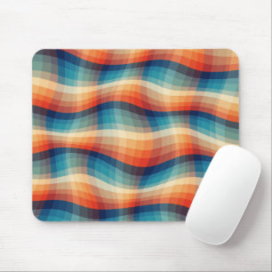 Tapis De Souris Vagues Rétro Colorées Vintage