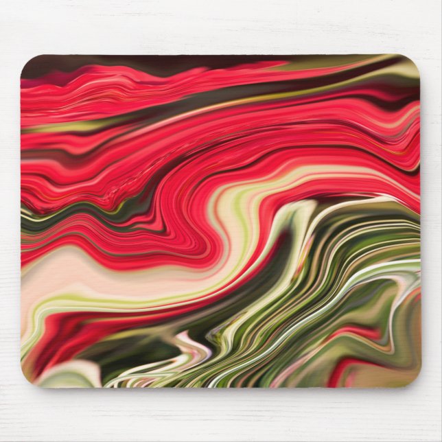 Tapis De Souris Vagues rouges et vertes (Devant)