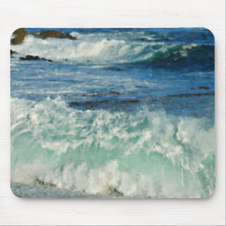 Tapis De Souris Vagues se brisant grand Sur la Californie peinte