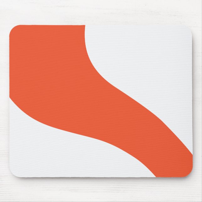 Tapis De Souris Vagues simples - orange et blanc (Devant)