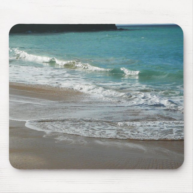 Tapis De Souris Vagues sur la plage bleu turquoise Océan (Devant)