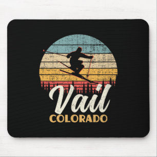 Tapis De Souris Vail Ski Colorado Ski de montagne Vintage