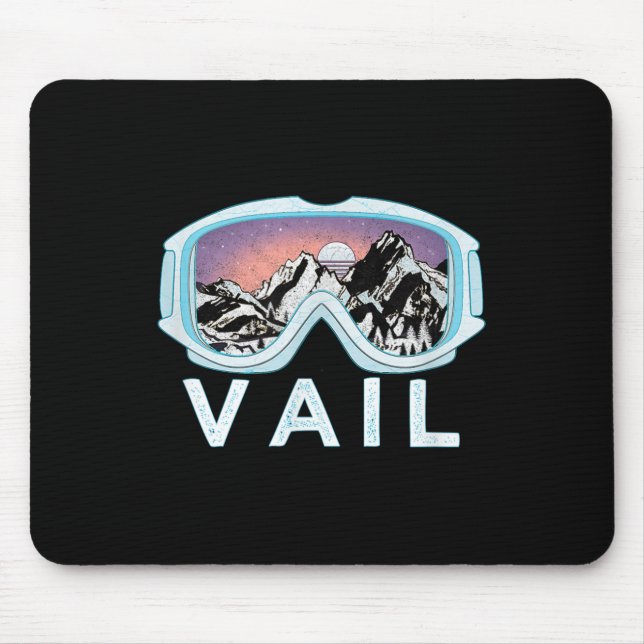 Tapis De Souris Vail Ski Snowboard Design_vail, Co Goggles Ski (Devant)