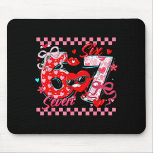 Tapis De Souris Valentine 67 Six Seven Mème Cœurs Dabbing qui Corr