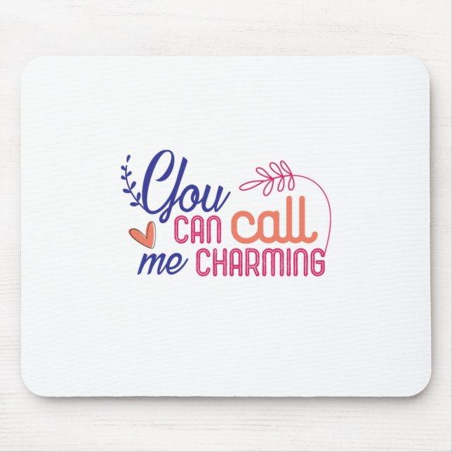 Tapis De Souris Valentine Art Vous Pouvez M'Appeler (Devant)