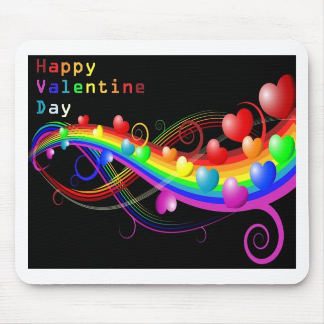 Tapis De Souris valentine colorée (Devant)