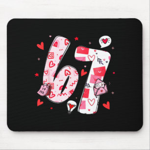 Tapis De Souris Valentine drôle Six Sept 6 7 Meme Hommes Femmes En