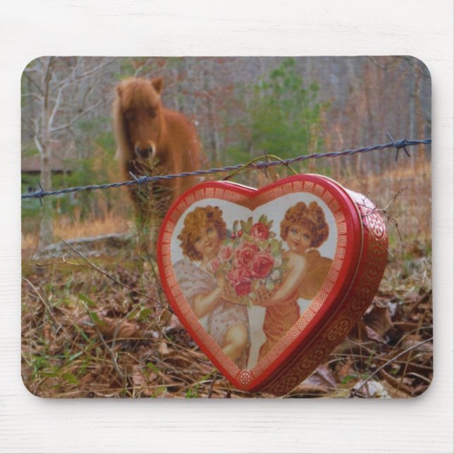 Tapis De Souris Valentine Heart Miniature Brown Horse (Devant)