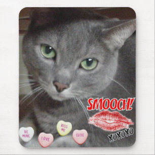 Tapis De Souris Valentine Russian Blue Cat
