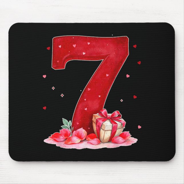 Tapis De Souris Valentine’s Day 67 Filled With Heart Funny Six Sev (Devant)