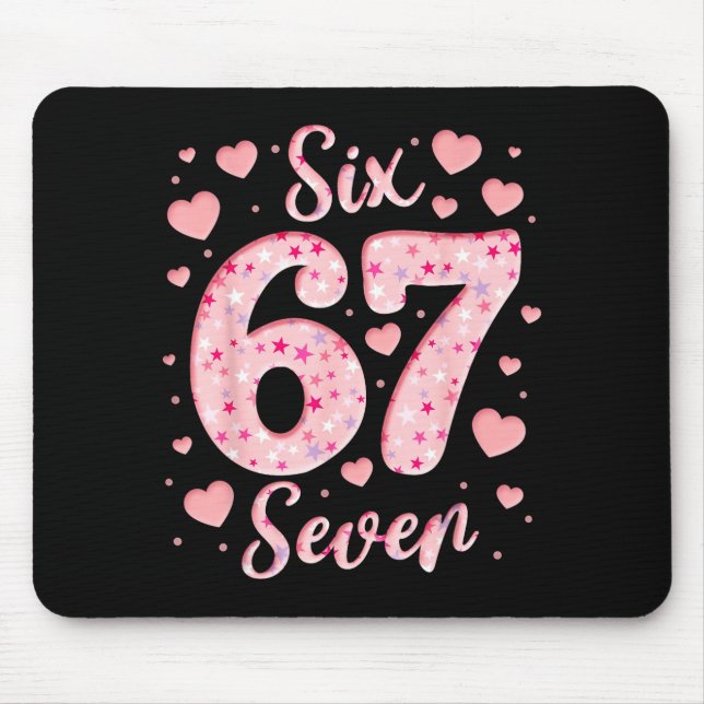 Tapis De Souris Valentine’s Day 67 Meme Filled With Hearts Funny S (Devant)