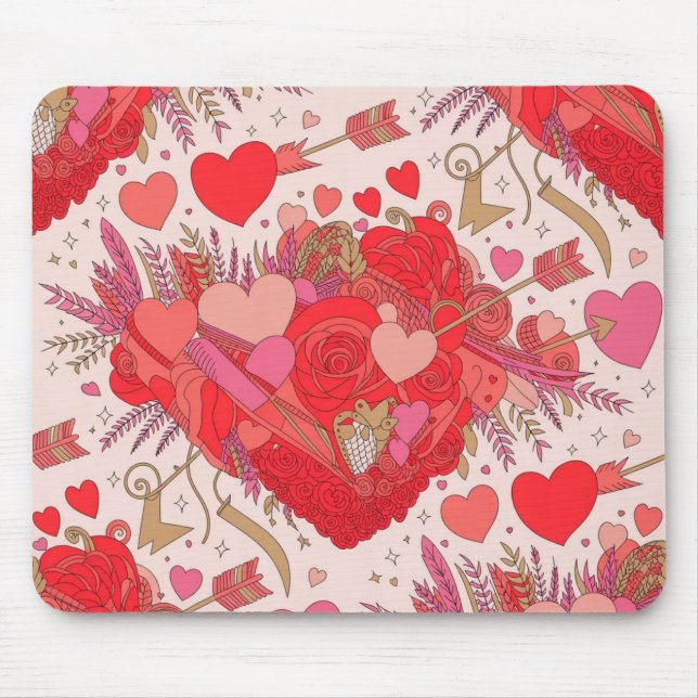 Tapis De Souris Valentine’s Day Mousepad | Romantic (Devant)
