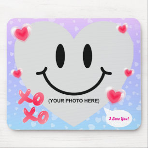Tapis De Souris Valentine Verre Coeur Balloon Bubblegum Couple
