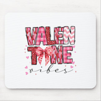 Tapis De Souris Valentine Vibes Valentines Day Pink Bow Girl Women