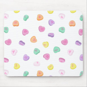 Tapis De Souris Valentines Day Candy Hearts Motif